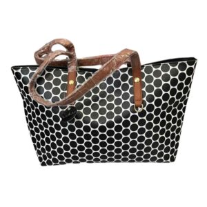 Bolso tote con estampado de lunares