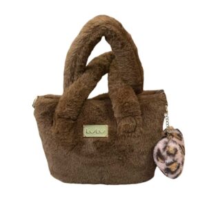 Bolso de peluche Lulu color café