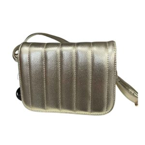 Bolso crossbody color dorado metalizado