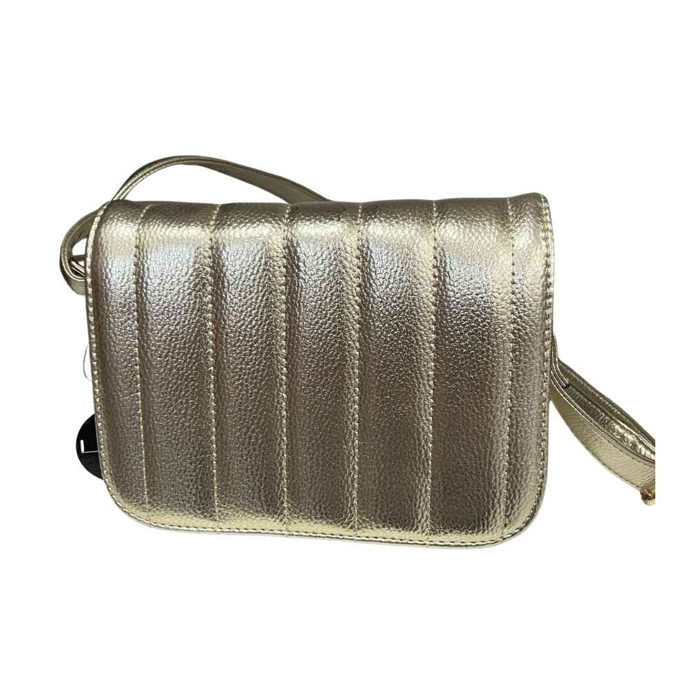 Bolso crossbody color dorado metalizado