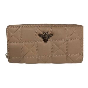 Cartera color beige con abeja