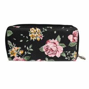 Cartera floreada con cierre